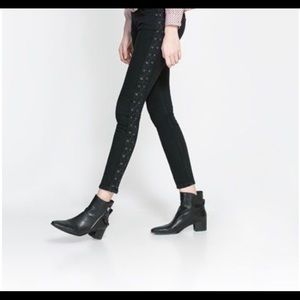 Zara lace up jeans